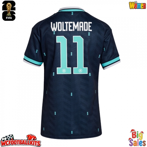 Germany Nick Woltemade #11 Replica Away Stadium Shirt for Women World Cup 2026 Short Sleeve